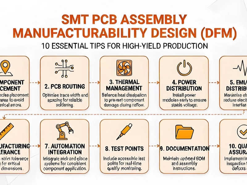 Top 10 DFM (Design for Manufacturability) Tips for SMT PCB Assembly